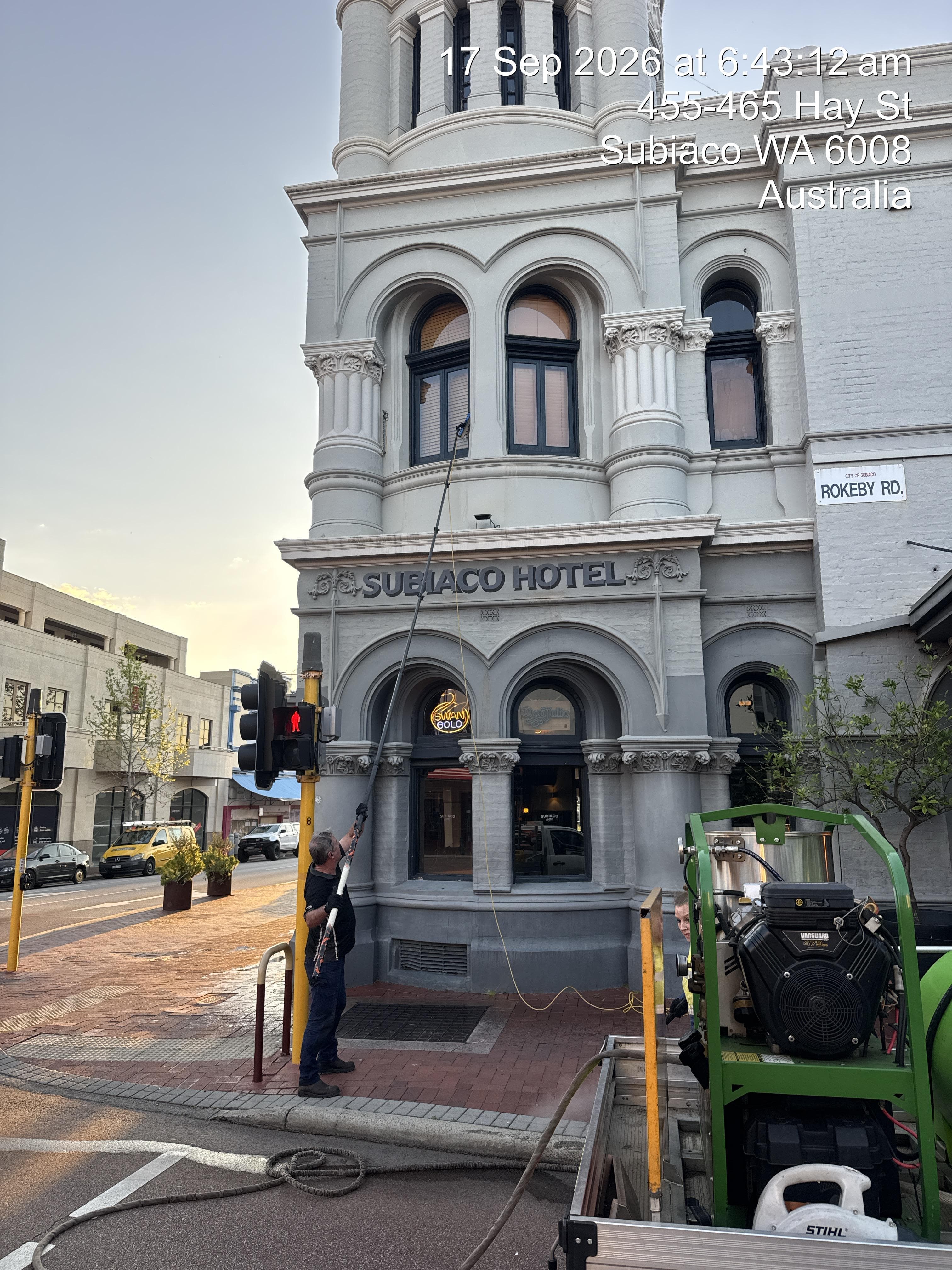 High-reach exterior window cleaning in Subiaco